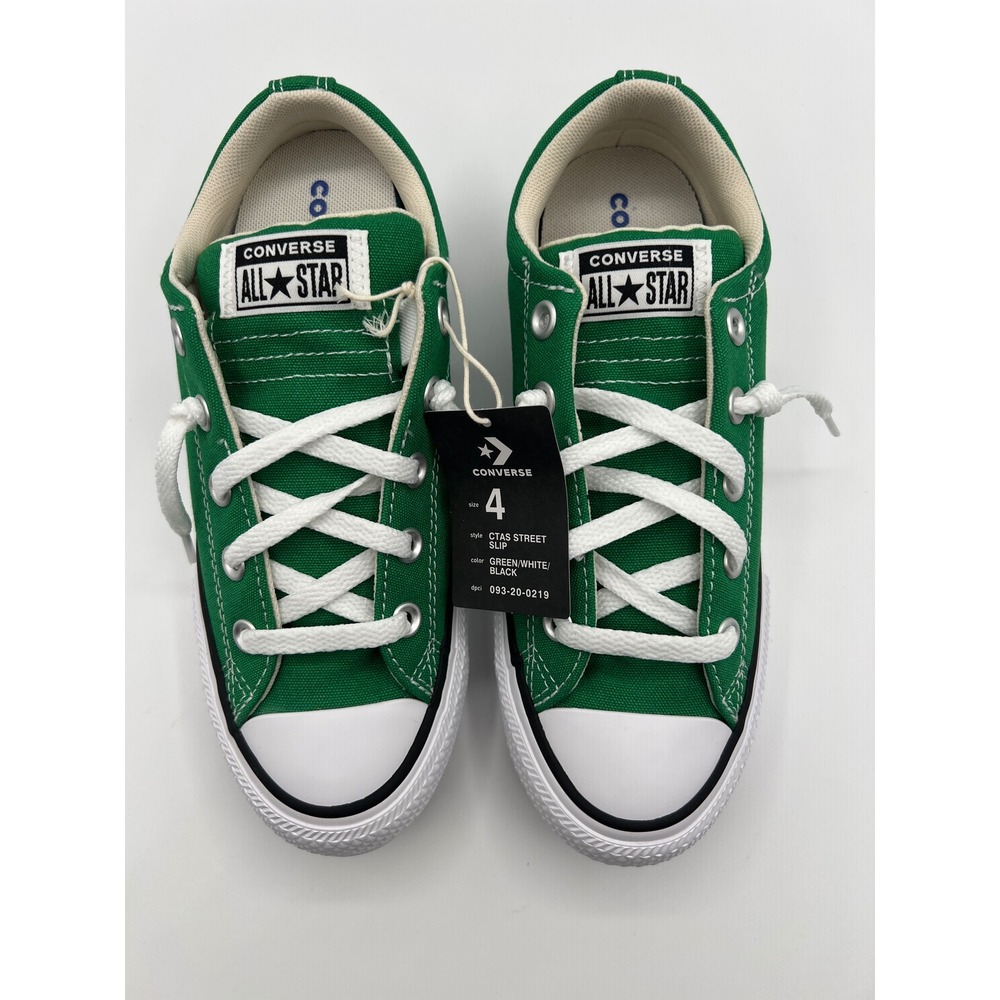 Converse CTAS Street Slip Green White Black Kids Shoes A17178F Size 4